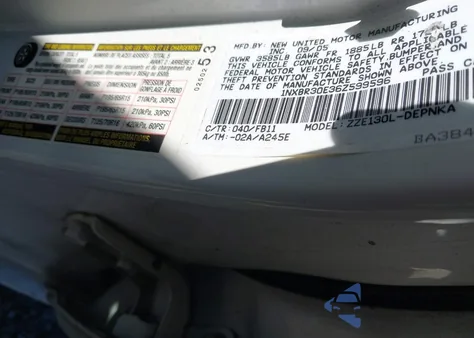 2006 Toyota Corolla Le from USA, damaged, VIN 1NXBR30E36Z599596